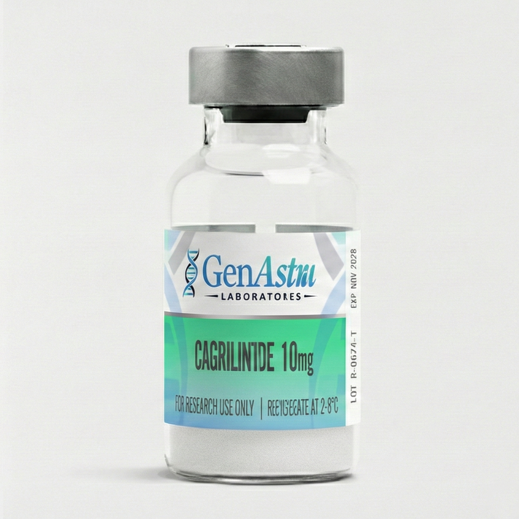 Okanagan Peptides Cagri-lintide 10 mg lyophilized powder vial with 99% purity, research use only