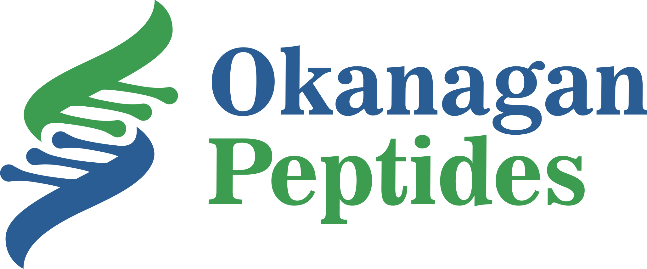 Okanogan Peptides Logo with Black Letters