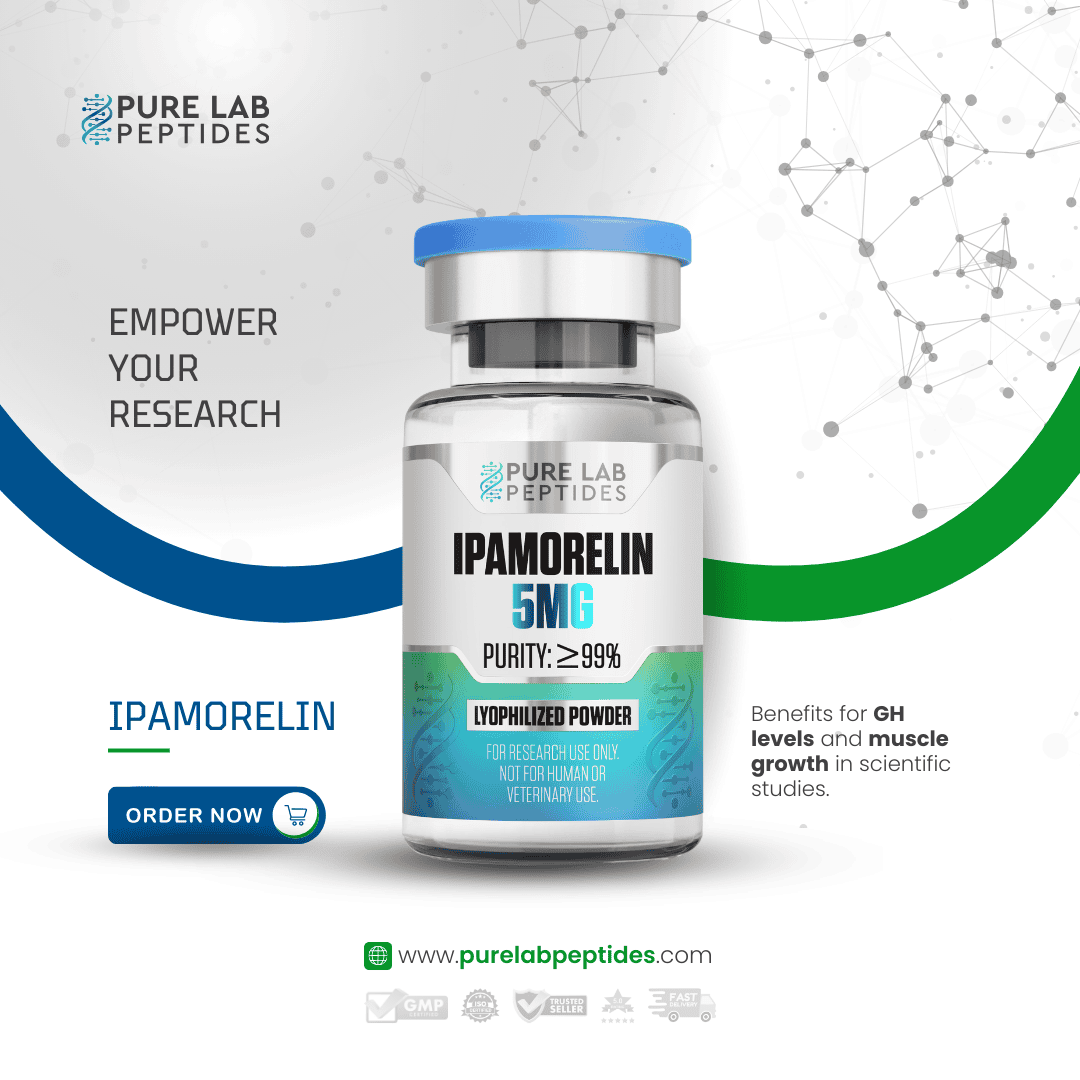 Ipamorelin_7 Okanogan Peptides Ipamorelin 5mg bottle for research use.